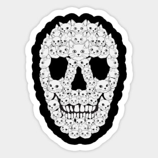 Cat Skull Sticker
